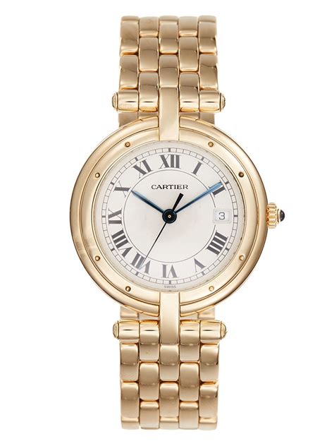 cartier round face ladies watch|cartier panthere round face.